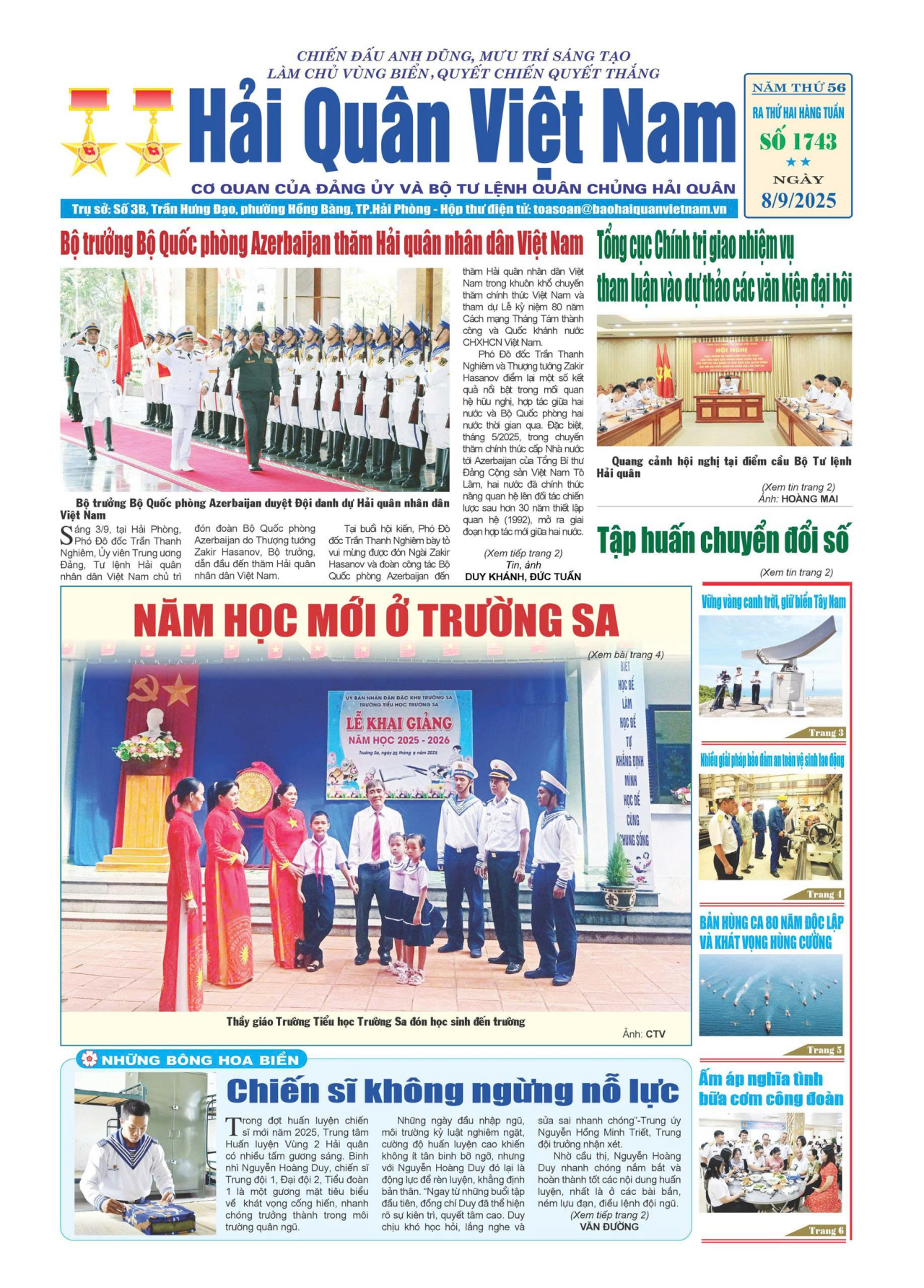 Báo in Hải quân số 1743