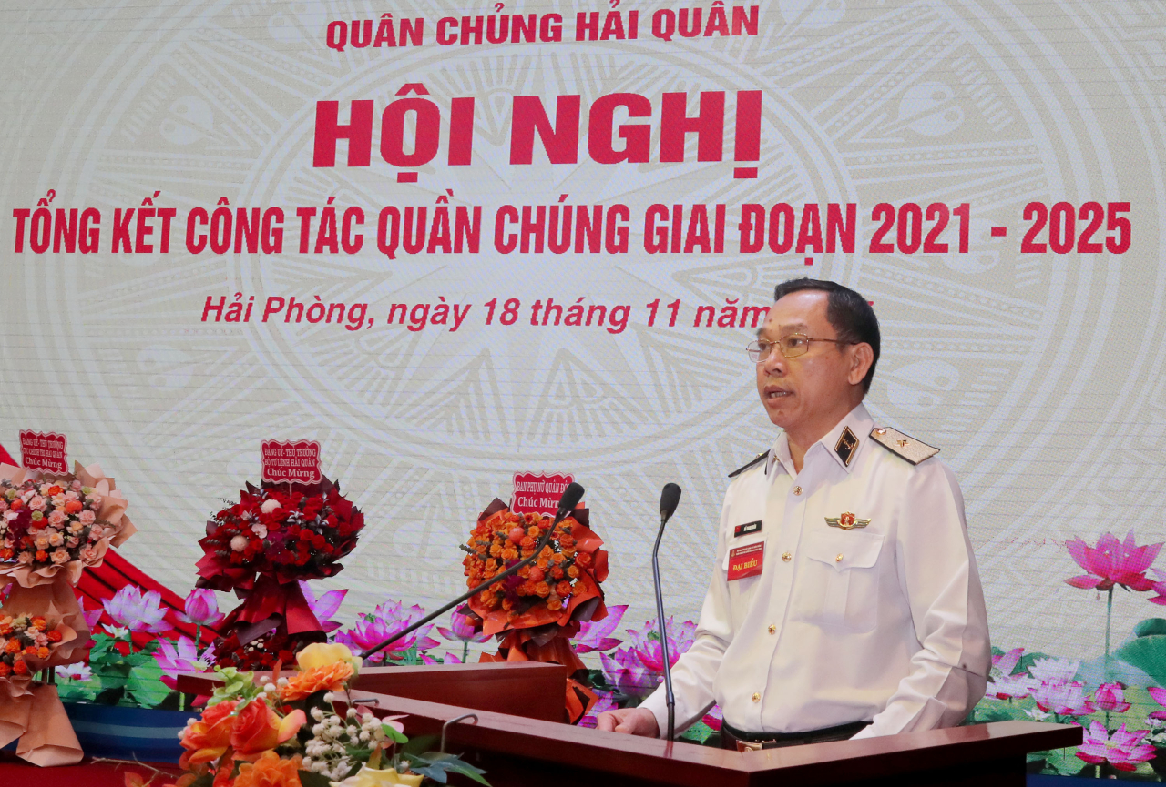 Chuẩn Đô đốc Hồ Thanh Hoàn, Phó Chủ nhiệm Chính trị Hải quân khai mạc hội nghị