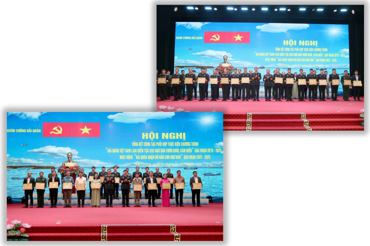 Thủ trưởng Bộ Tư lệnh Hải quân tặng Bằng khen cho các tập thể và cá nhân