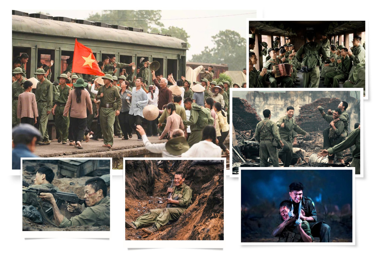 Một số hình ảnh trong phim "Mưa đỏ".