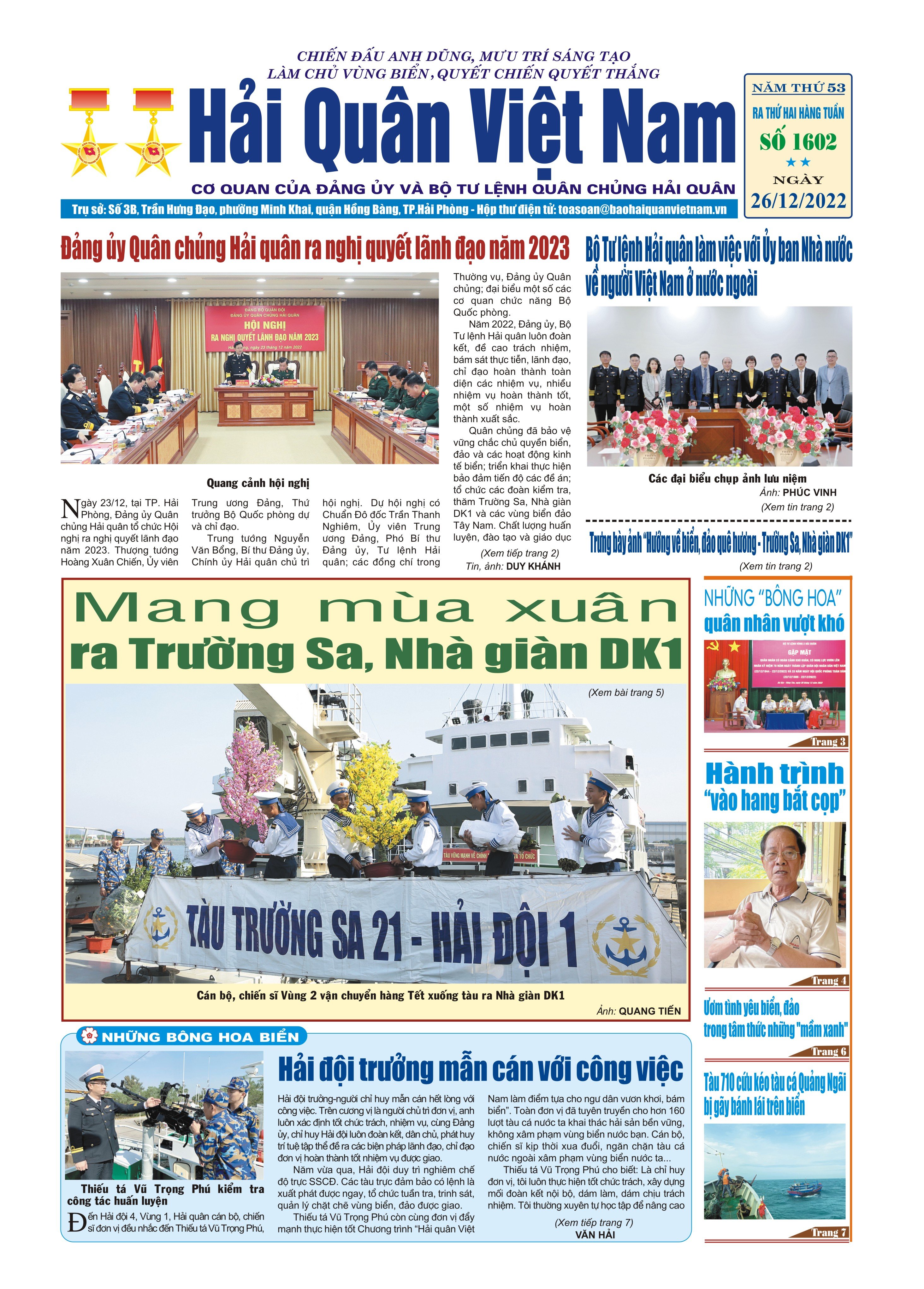 Báo in Hải quân số 1602
