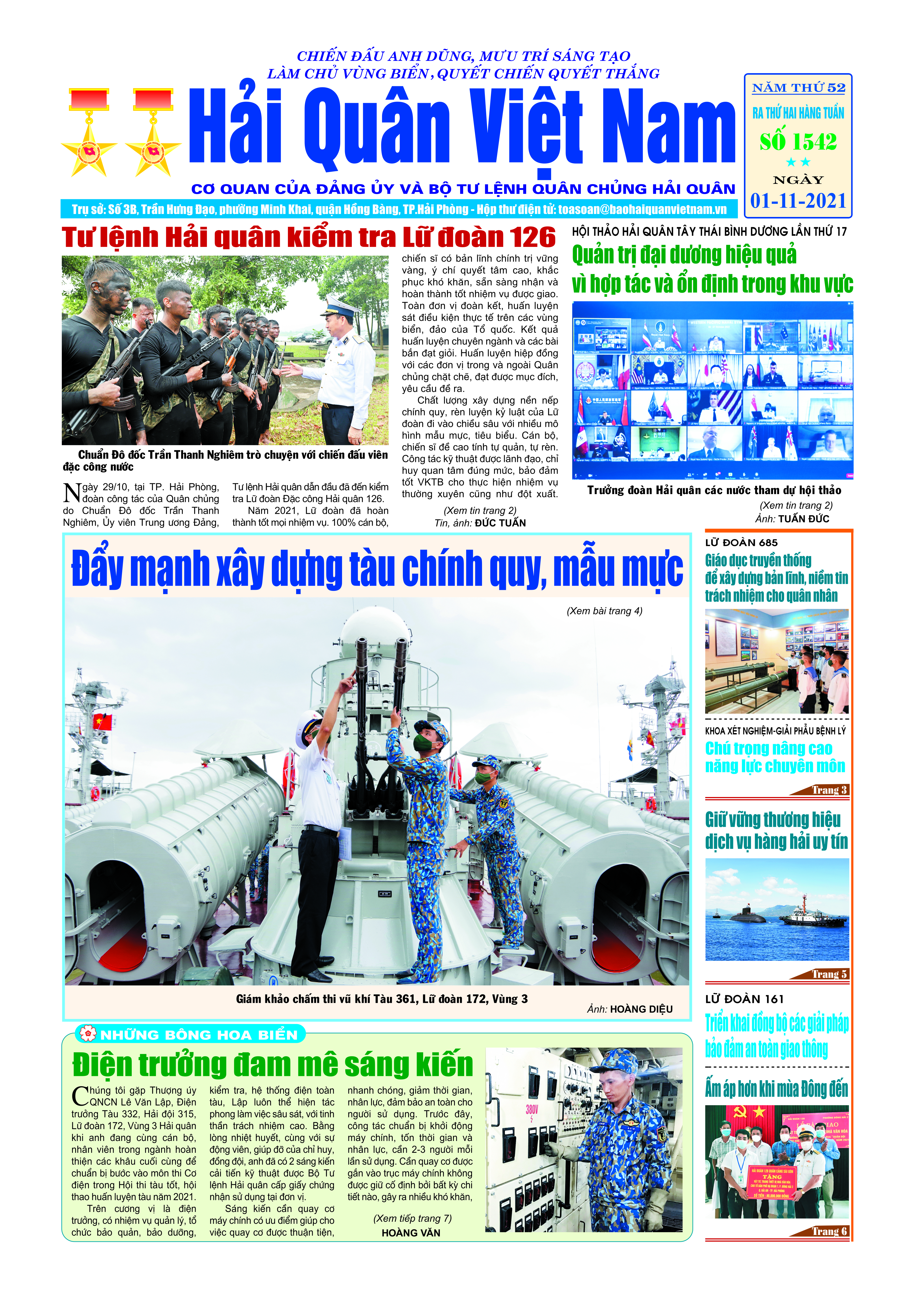 Báo in Hải quân số 1542