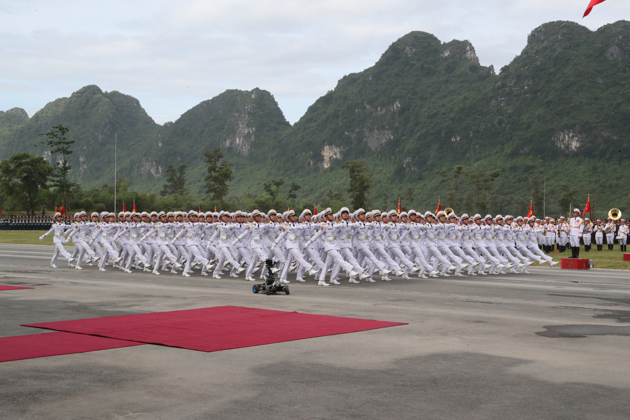 Tổng hợp luyện lần 2 chuẩn bị cho diễu binh, diễu hành kỷ niệm 80 năm Cách mạng tháng Tám và Quốc khánh 2/9